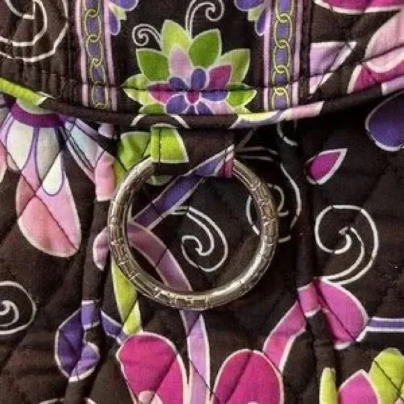 VERA BRADLEY RETIRED PURPLE PUNCH SADDLE BAG - Picture 1 of 8